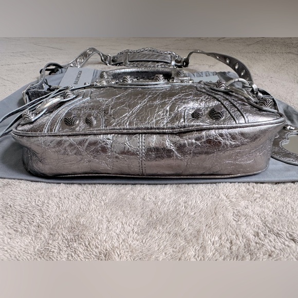 BALENCIAGA Small Cagole Metallic Leather Top Handle Bag - Picture 10 of 14